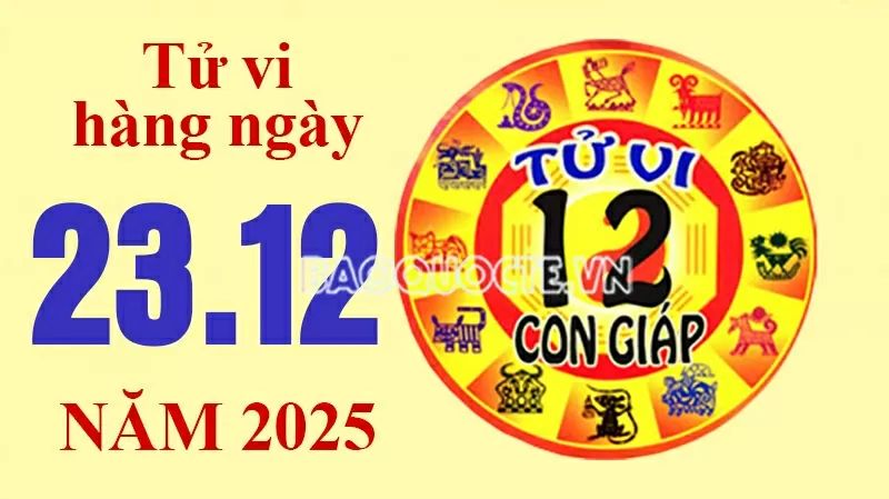Tử vi hôm nay, xem tử vi 12 con giáp hôm nay ngày 23/12/2025:
