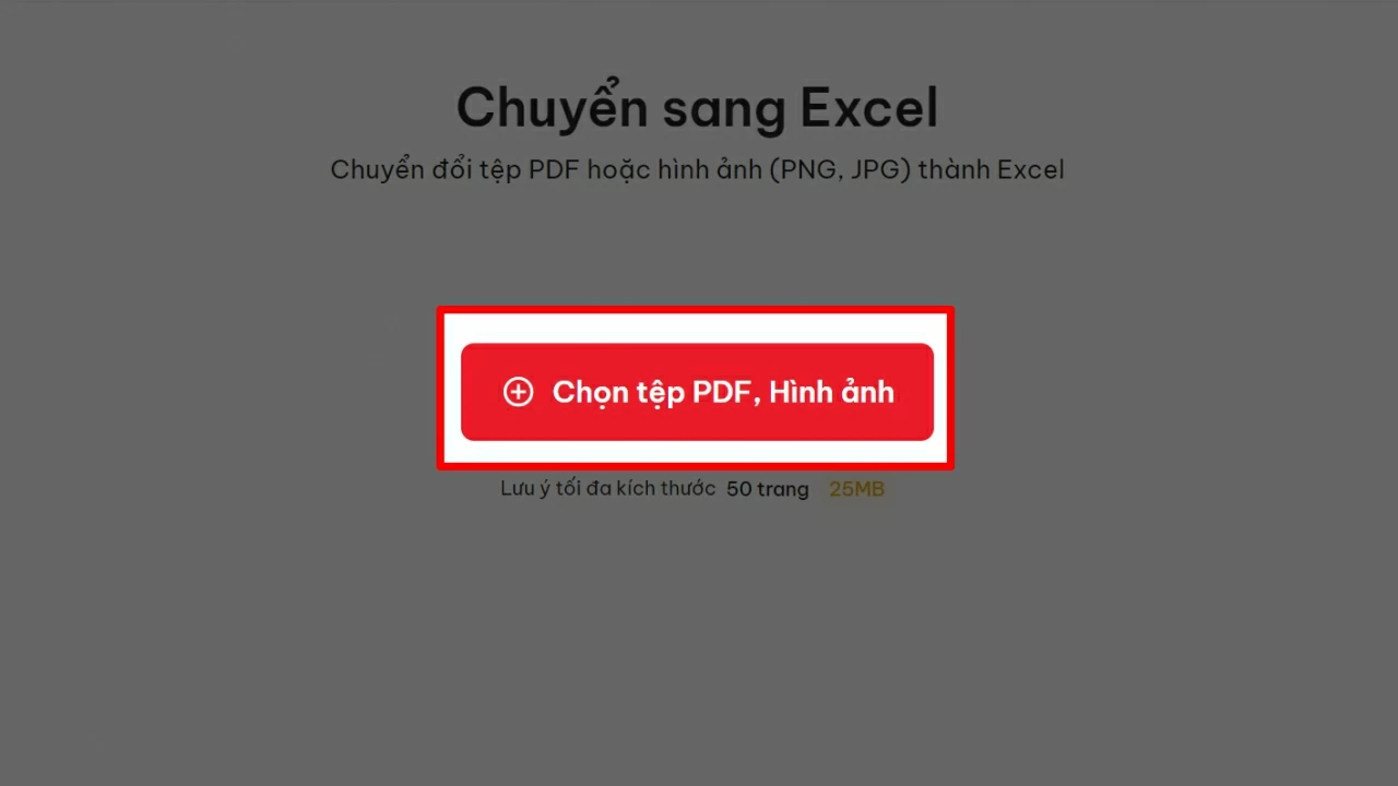 Nhấn vào Tải tệp lên và chọn ảnh cần chuyển đổi từ máy tính của bạn. Nhấn vào Tải tệp lên và chọn ảnh cần chuyển đổi từ máy tính của bạn.