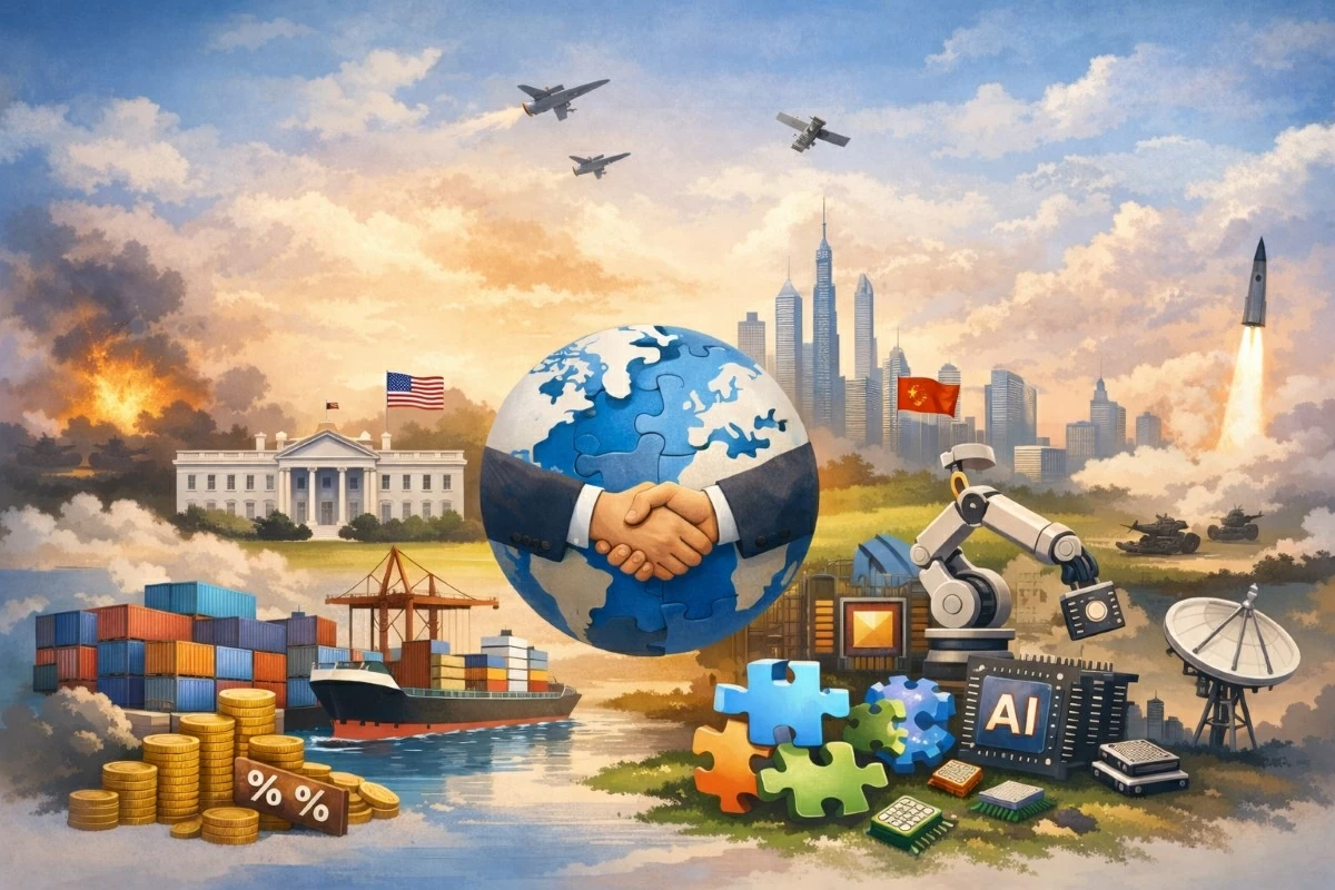 Những yếu tố định hình thế giới 2026. (Ảnh minh họa tạo bởi AI)