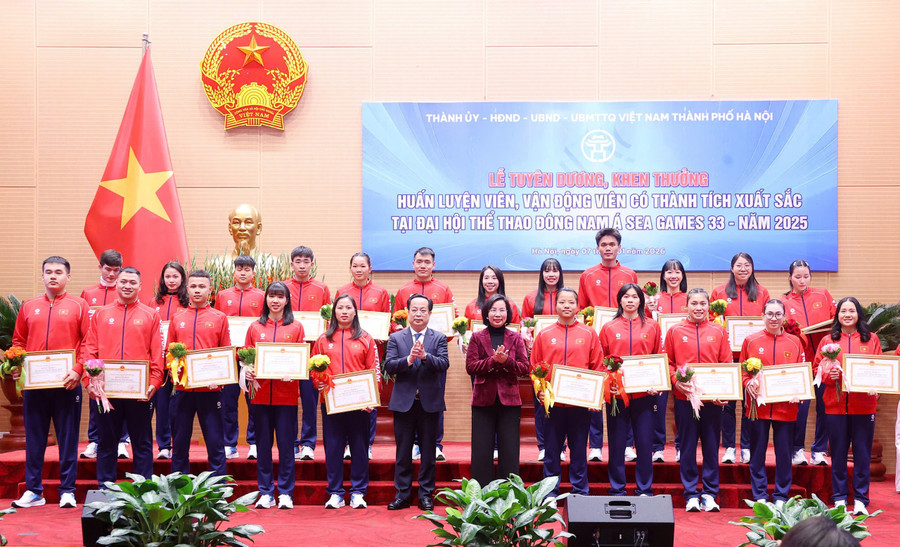 Hà Nội khen thưởng VĐV, HLV đạt thành tích cao tại SEA Games 33