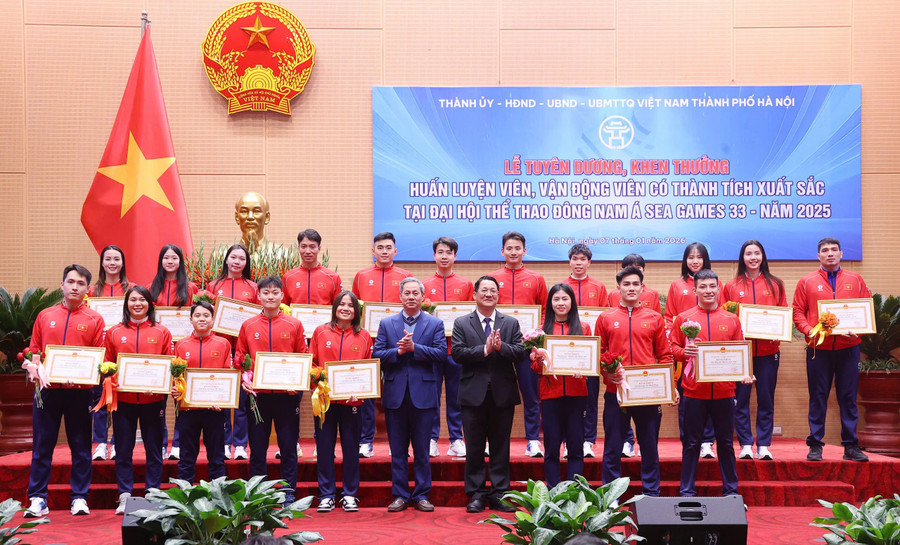 Hà Nội khen thưởng VĐV, HLV đạt thành tích cao tại SEA Games 33