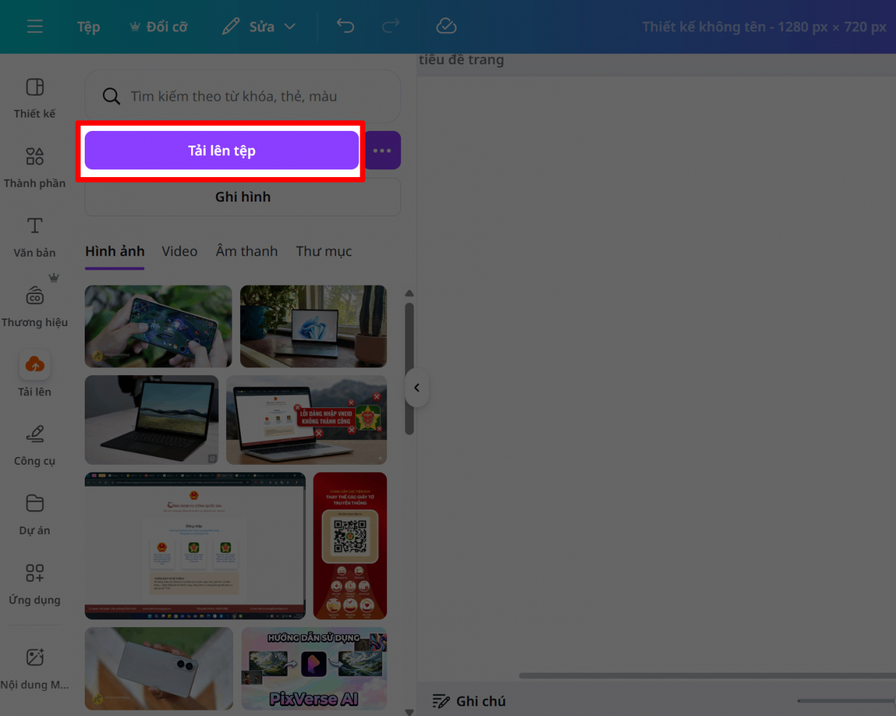 Truy cập Canva trên máy tính của bạn và tải lên hình ảnh mà bạn muốn chỉnh sửa. Truy cập Canva trên máy tính của bạn và tải lên hình ảnh mà bạn muốn chỉnh sửa.