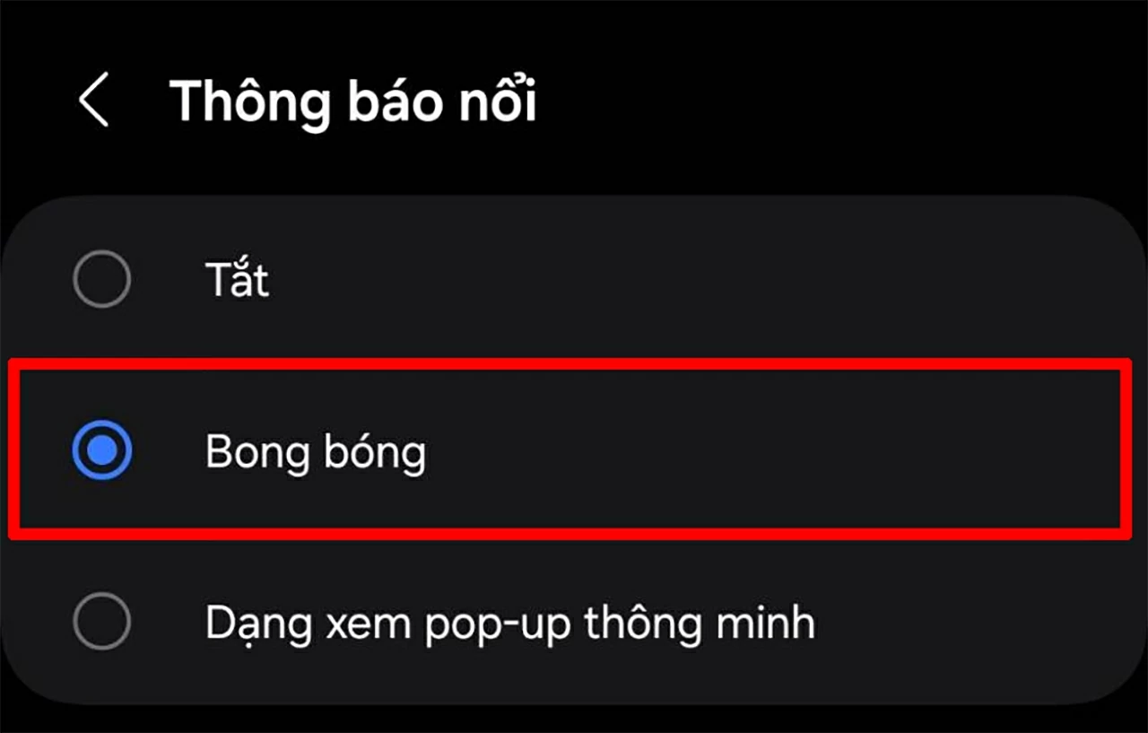 Nhấn vào Thông báo nổi và bật Bong bóng chat để tin nhắn hiển thị trở lại. Nhấn vào Thông báo nổi và bật Bong bóng chat để tin nhắn hiển thị trở lại.