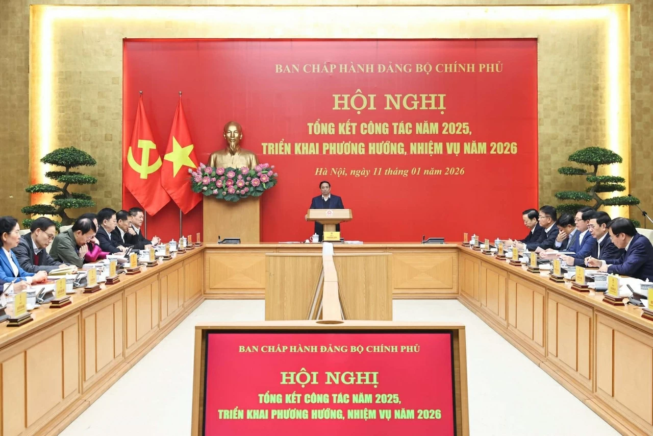 Đảng bộ Chính phủ tổ chức Hội nghị tổng kết công tác năm 2025 và triển khai phương hướng, nhiệm vụ trọng tâm năm 2026. (Nguồn: VGP) Đảng bộ Chính phủ tổ chức Hội nghị tổng kết công tác năm 2025 và triển khai phương hướng, nhiệm vụ trọng tâm năm 2026. (Nguồn: VGP)
