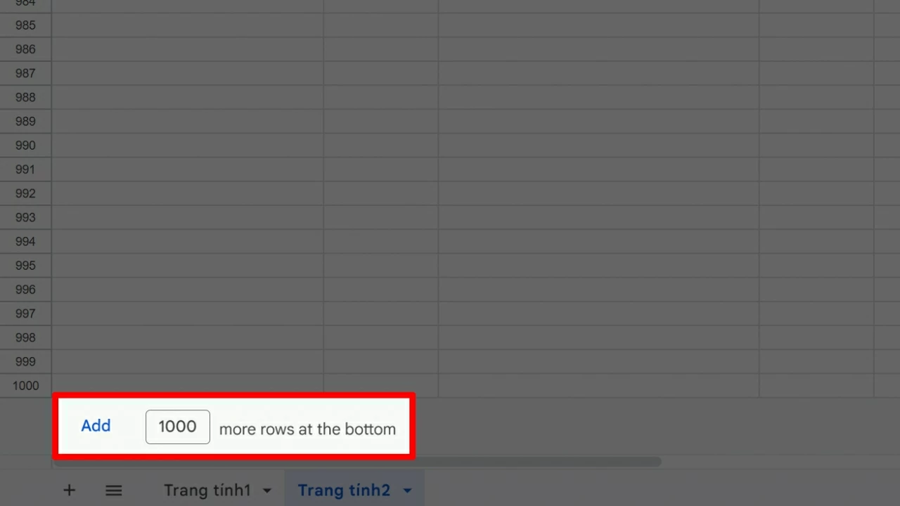 Thêm nhiều hàng trong Google Sheets bằng nút hành động. Thêm nhiều hàng trong Google Sheets bằng nút hành động.