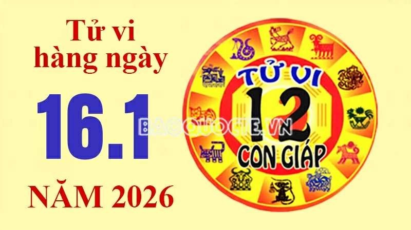 Tử vi hôm nay, xem tử vi 12 con giáp hôm nay ngày 16/1/2026: