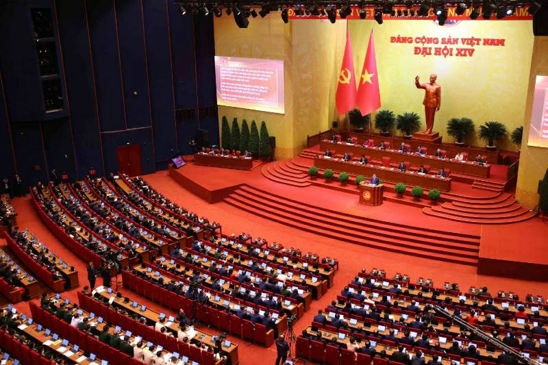 Quang cảnh phiên khai mạc Đại hội XIV của Đảng. Ảnh: TTXVN