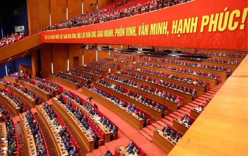 Quang cảnh phiên khai mạc Đại hội XIV của Đảng. Ảnh: TTXVN
