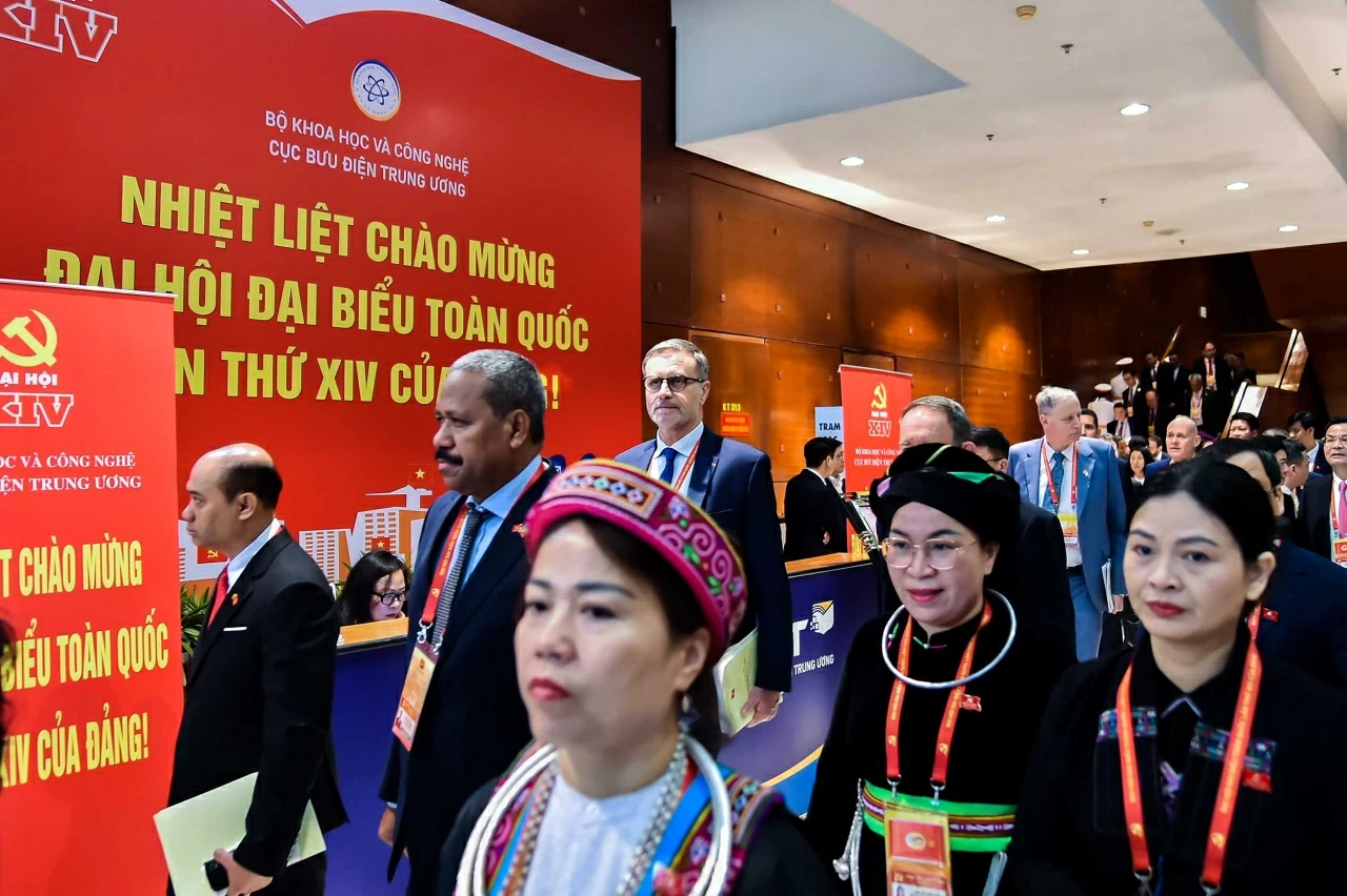 Đại biểu quốc tế dự khai mạc Đại hội XIV của Đảng