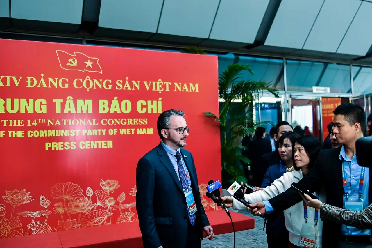 Đại biểu quốc tế dự khai mạc Đại hội XIV của Đảng