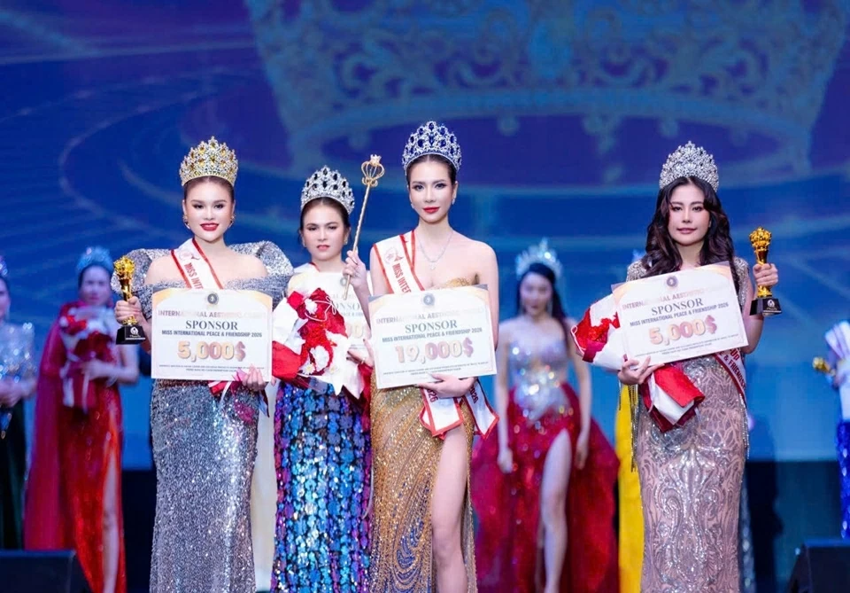 Tân Hoa hậu Hữu nghị hòa bình quốc tế 2026 gọi tên Trương Thị Đăng Thư