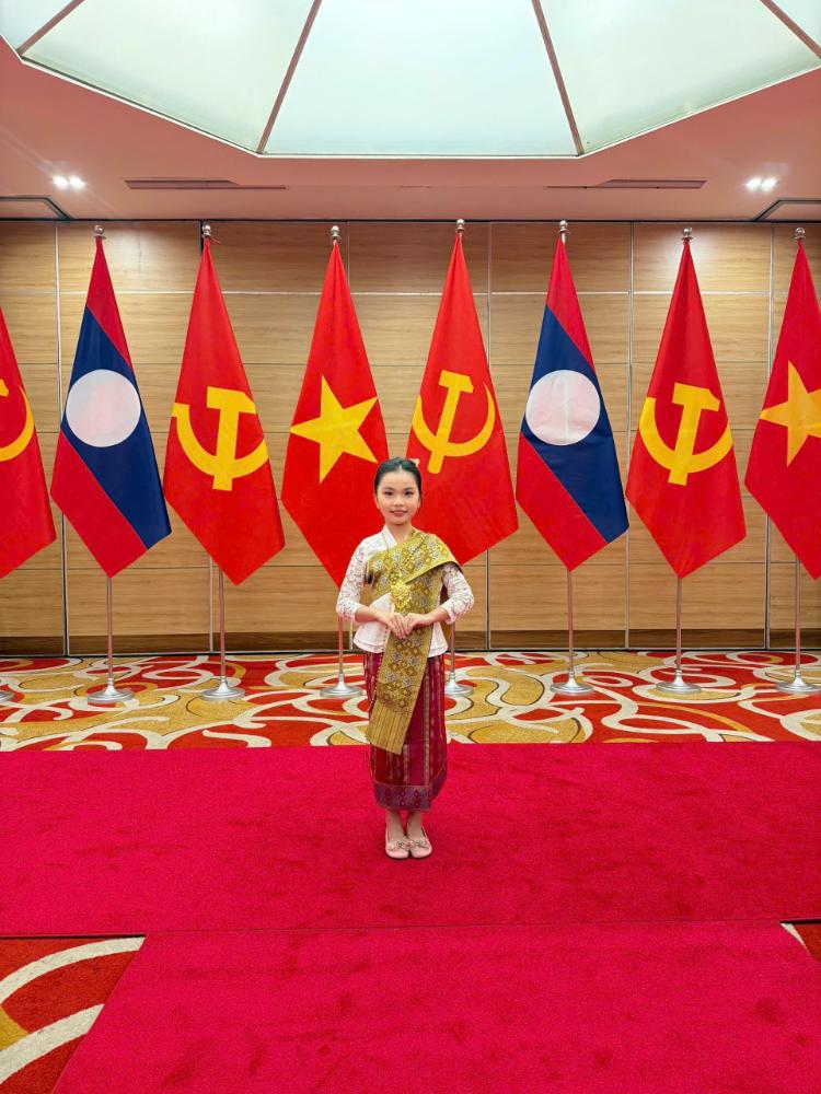 Hoa hậu nhí Lê Ngọc Minh Giang vinh dự tham gia chương trình Nghệ thuật đón tiếp Tổng Bí thư, Chủ tịch nước Lào tại Việt Nam - Thế Giới Giải Trí