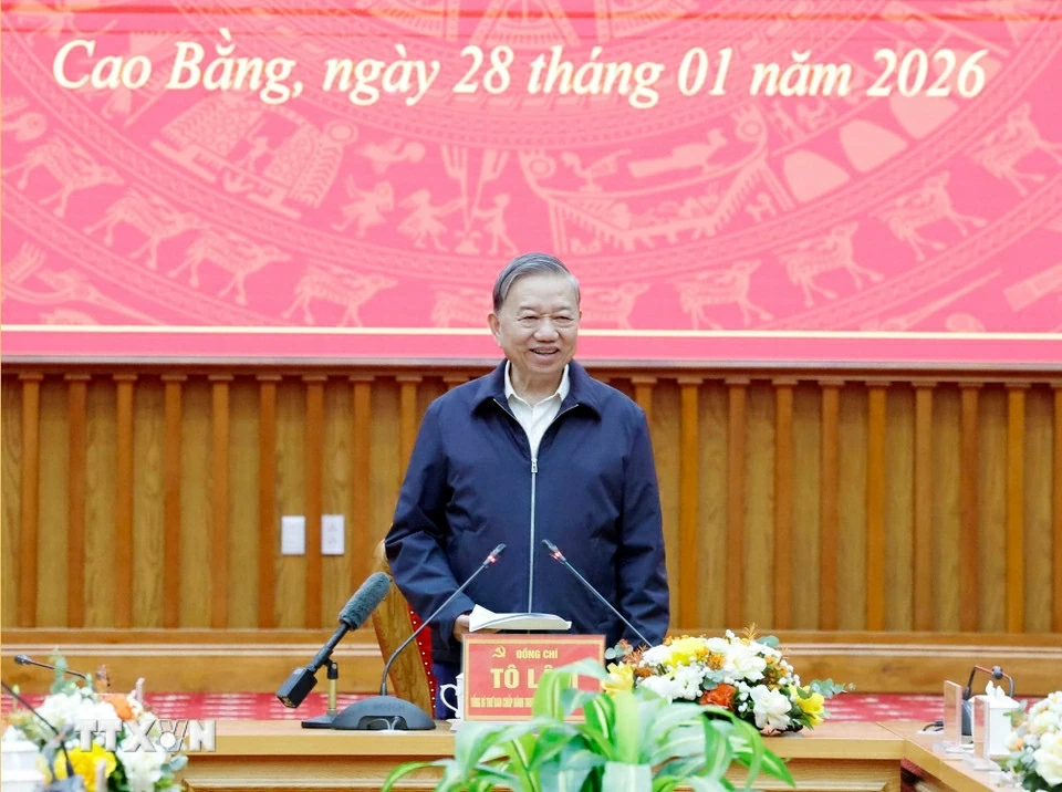 Tổng Bí thư Tô Lâm: Tỉnh Cao Bằng giữ vững ổn định xã hội, bảo đảm chủ quyền biên giới quốc gia