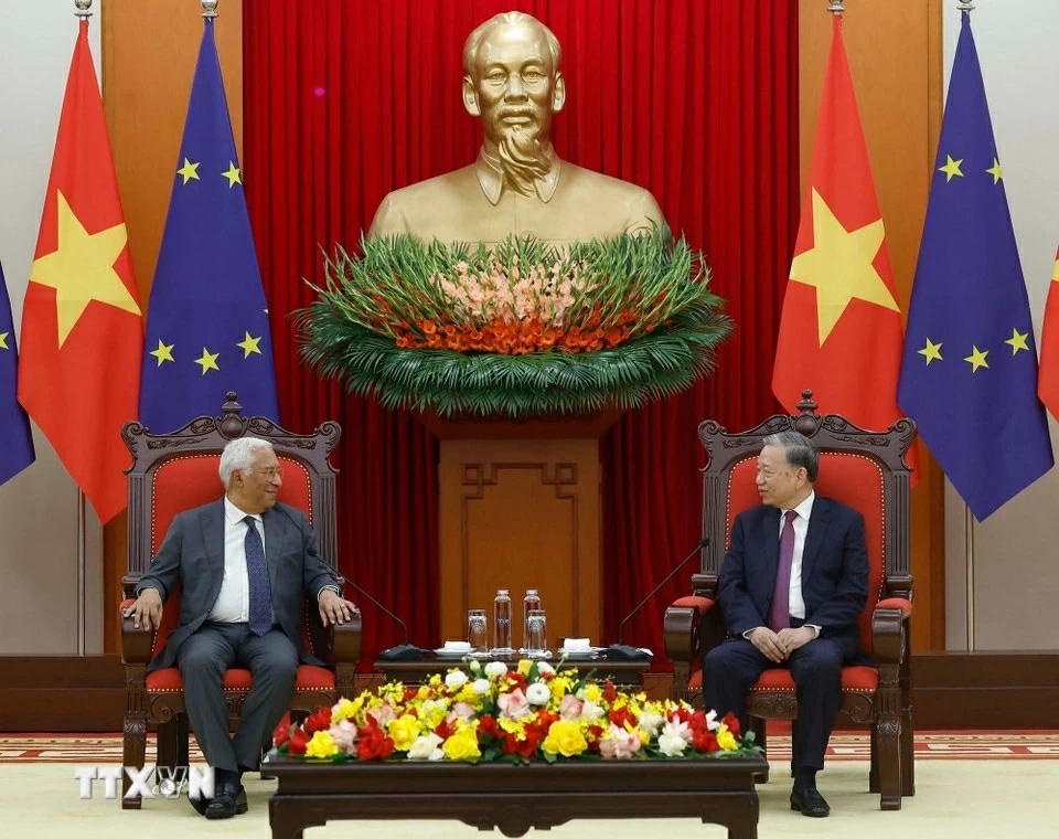 Tổng Bí thư Tô Lâm tiếp Chủ tịch Hội đồng châu Âu Antonio Costa