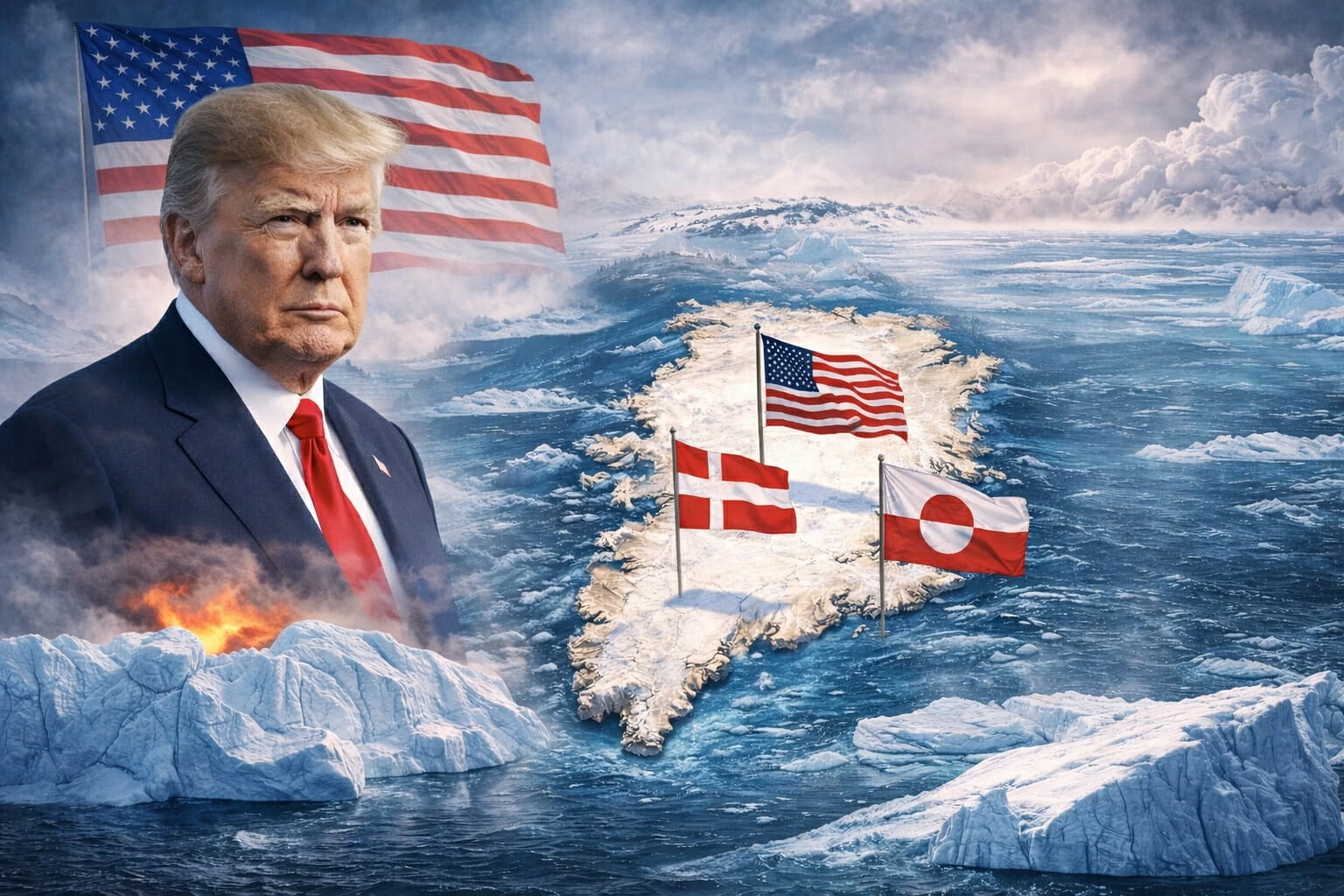 Nắm thỏa thuận trong tay, Mỹ có dễ dàng 'buông tha' Greenland? (Ảnh tạo bằng AI)
