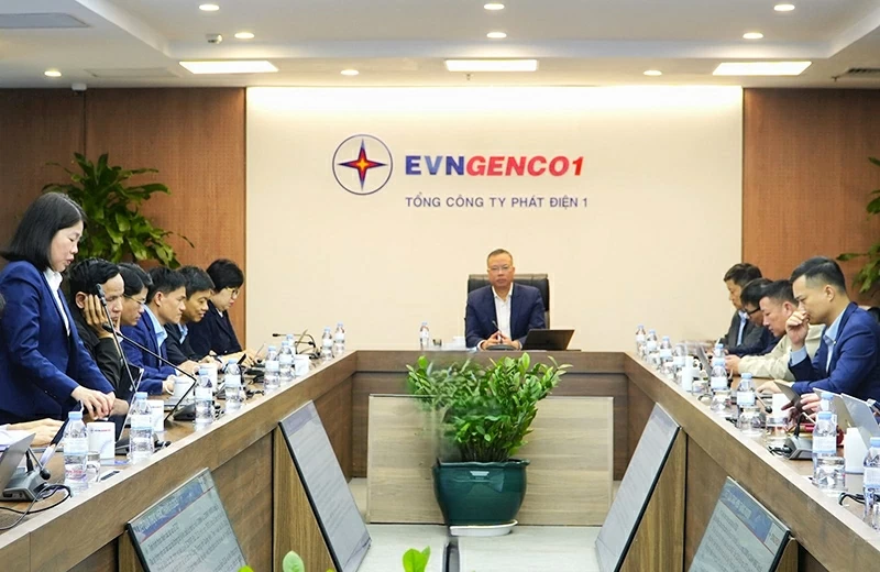 Tổng giám đốc EVNGENCO1 Lê Hải Đăng điều hành Hội nghị giao ban tháng 2/2026.