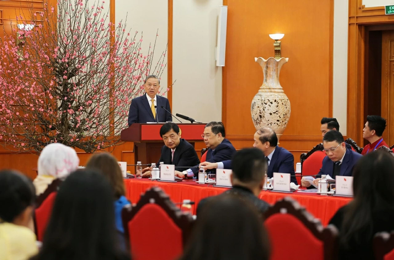Tổng Bí thư Tô Lâm khẳng định Kiều bào là nguồn lực quan trọng của khối đại đoàn kết toàn dân tộc. (Ảnh: Thành Long)