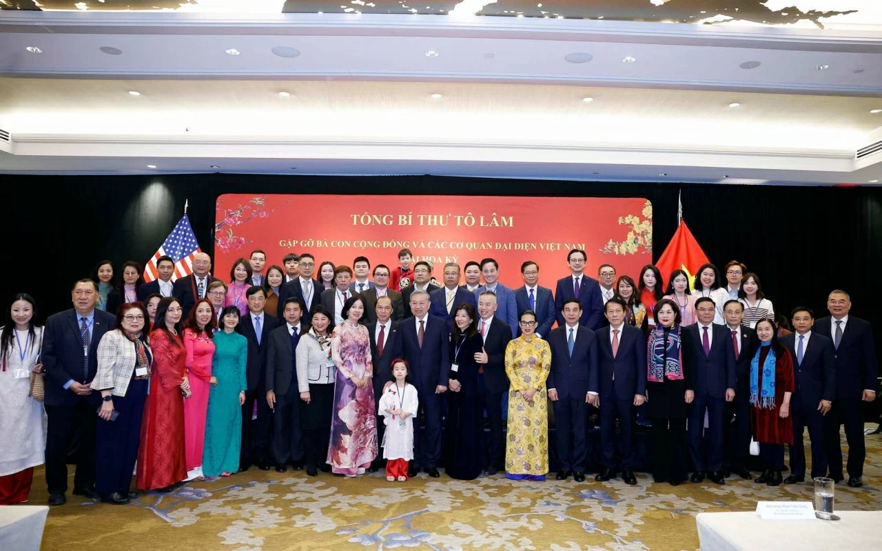 Tổng Bí thư Tô Lâm gặp gỡ bà con cộng đồng và các cơ quan đại diện Việt Nam tại Hoa Kỳ
