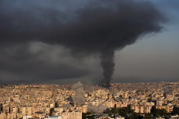 Các cuộc không kích của Israel nhắm vào Dahiyeh, ngoại ô phía Nam Beirut (Lebanon). (Nguồn: Al Jazeera)