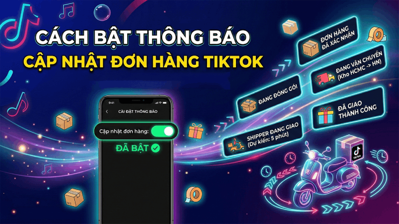 Cách bật thông báo đơn hàng TikTok để không bỏ lỡ cập nhật.
