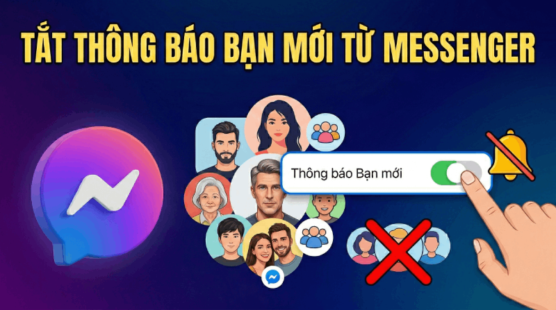 Cách tắt tự động tạo cuộc trò chuyện khi kết bạn trên Messenger.