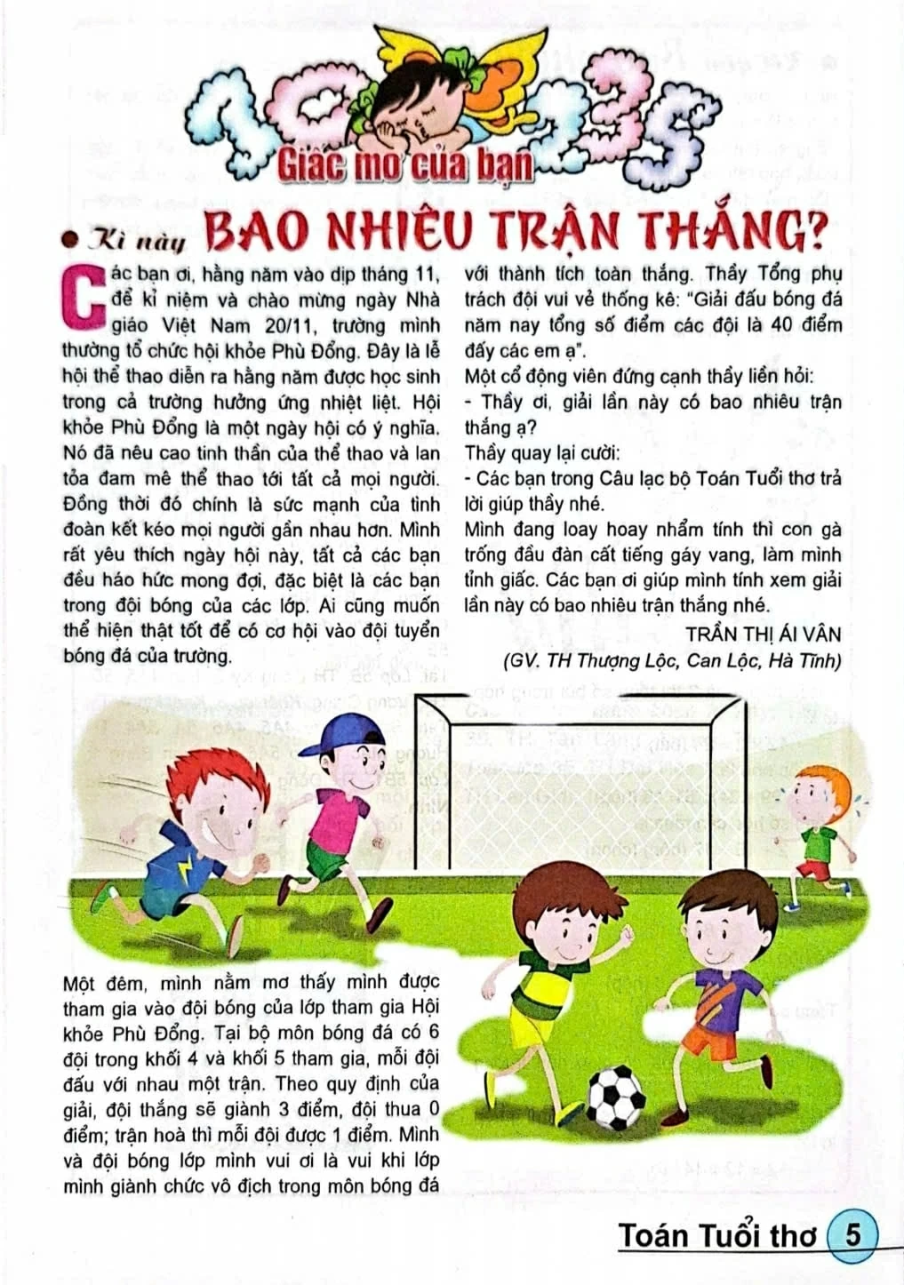 Gieo giấc mơ vào hành trình khám phá Toán học của học trò