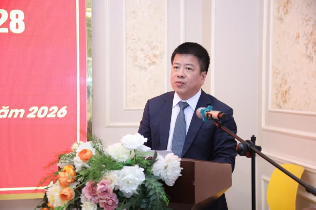 Giám đốc Sở Ngoại vụ tỉnh Tuyên Quang Nguyễn Trung Thu Bộ Ngoại giao hỗ trợ mở rộng hợp tác quốc tế cấp địa phương; quảng bá tiềm năng, lợi thế của tỉnh. (Ảnh: Thành Long)