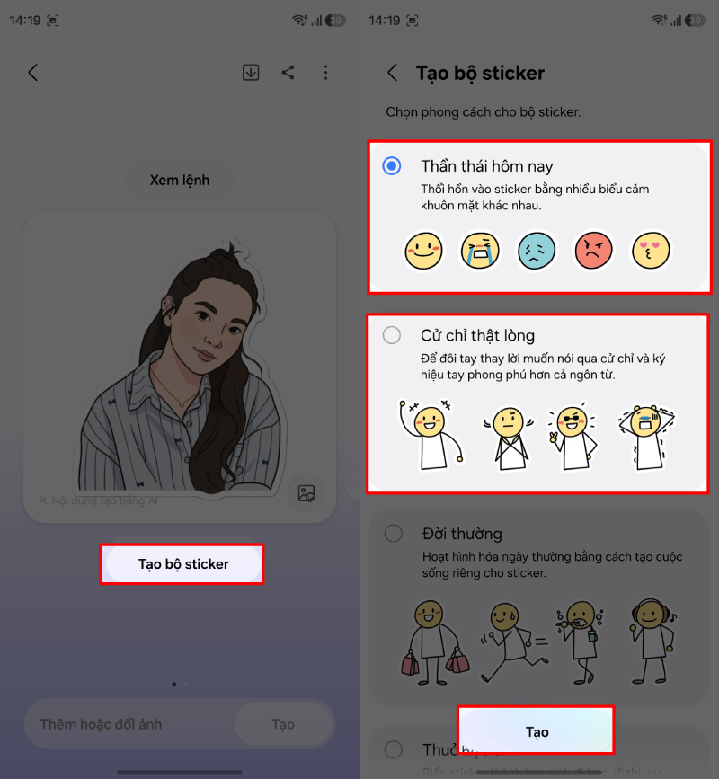 Đợi vài giây để AI tự động tách nền và tối ưu ảnh.