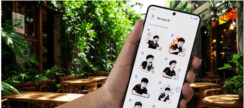 Cách biến ảnh cá nhân thành sticker trên điện thoại Galaxy.