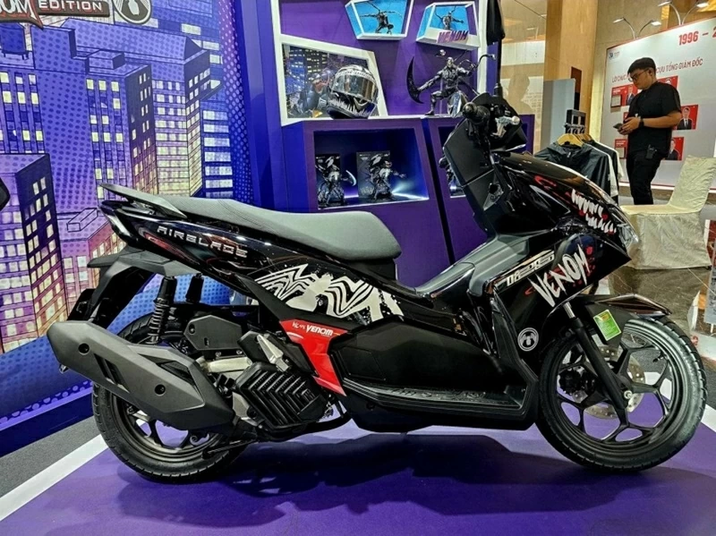 Honda Air Blade 125 phiên bản Marvel vẫn giữ nguyên thiết kế quen thuộc của dòng Air Blade.