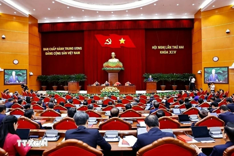 Thông cáo báo chí ngày làm việc thứ nhất Hội nghị Trung ương 2 khóa XIV Thông cáo báo chí ngày làm việc thứ nhất Hội nghị Trung ương 2 khóa XIV