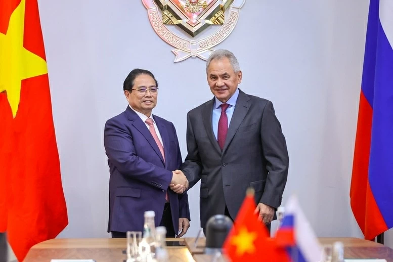 Thủ tướng Chính phủ Phạm Minh Chính gặp Thư ký Hội đồng An ninh Liên bang Nga