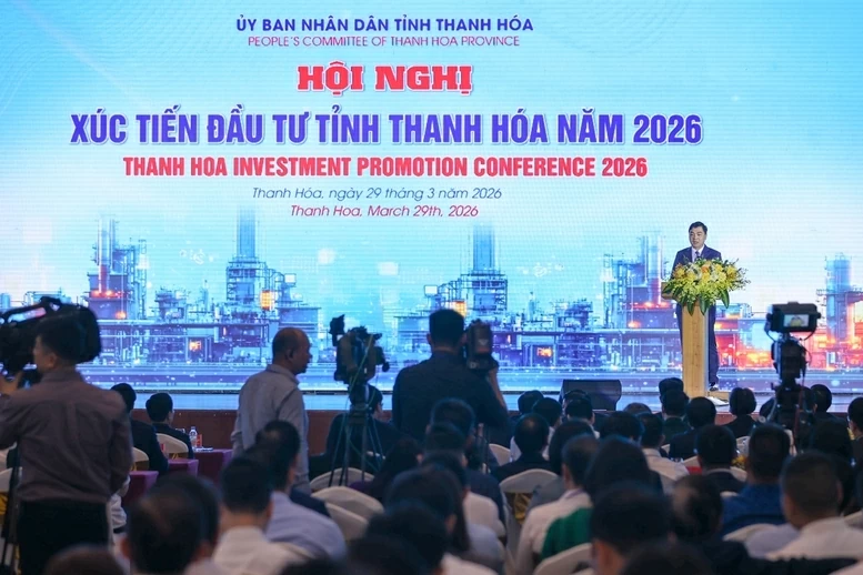 Chủ tịch UBND tỉnh Thanh Hóa Nguyễn Hoài Anh phát biểu khai mạc. (Ảnh: Nhật Bắc)