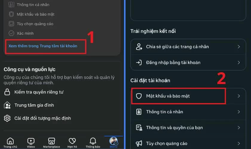 Vào mục Xem thêm trong Trung tâm tài khoản. Vào mục Xem thêm trong Trung tâm tài khoản.