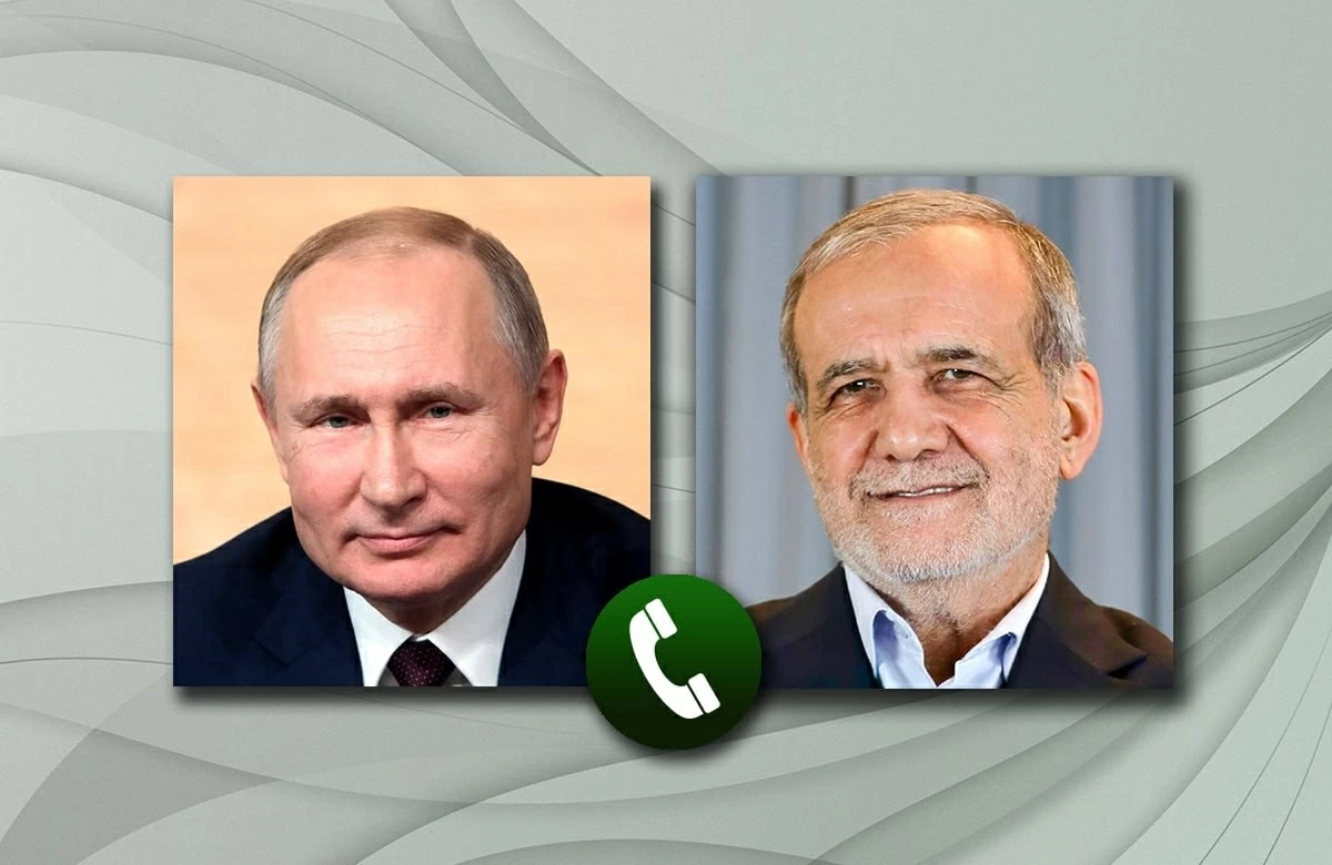 Tổng thống Iran Masoud Pezeshkian đưa ra tuyên bố trong cuộc điện đàm với Tổng thống Nga Vladimir Putin ngày 12/4. (Nguồn: The Israel Times)