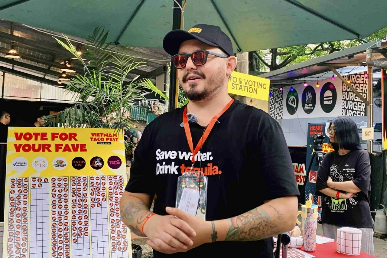 Đại diện Ban Tổ chức Vietnam Taco Fest, ông Octavio Muñoz (Ảnh: Hà Phương) Đại diện Ban Tổ chức Vietnam Taco Fest, ông Octavio Muñoz (Ảnh: Hà Phương)