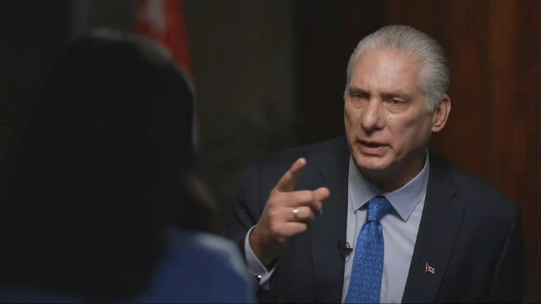 Chủ tịch Cuba Miguel Díaz-Canel trả lời phỏng vấn kênh NBC News. (Nguồn: NBC) Chủ tịch Cuba Miguel Díaz-Canel trả lời phỏng vấn kênh NBC News. (Nguồn: NBC)