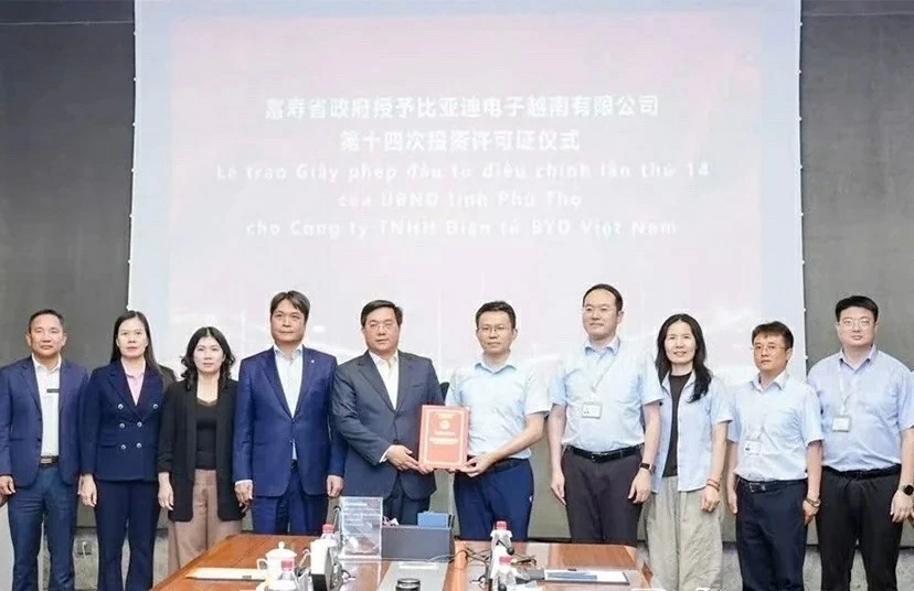 Đoàn xúc tiến đầu tư tỉnh Phú Thọ làm việc với Tập đoàn BYD về hợp tác trong lĩnh vực xe điện và năng lượng mới