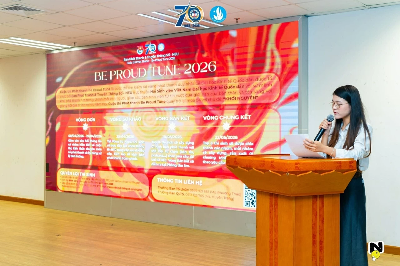 Giới thiệu các cuộc thi vệ tinh tại lễ phát động cuộc thi “Thủ lĩnh Sinh viên 2026”. (Nguồn: BTC)