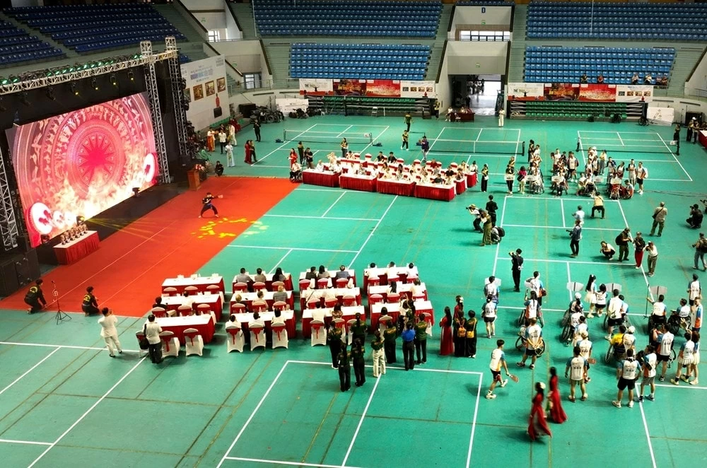 Toàn cảnh lễ khai mạc Giải Para Natuh Pickleball Bắc Ninh 2026. (Nguồn: BTC)