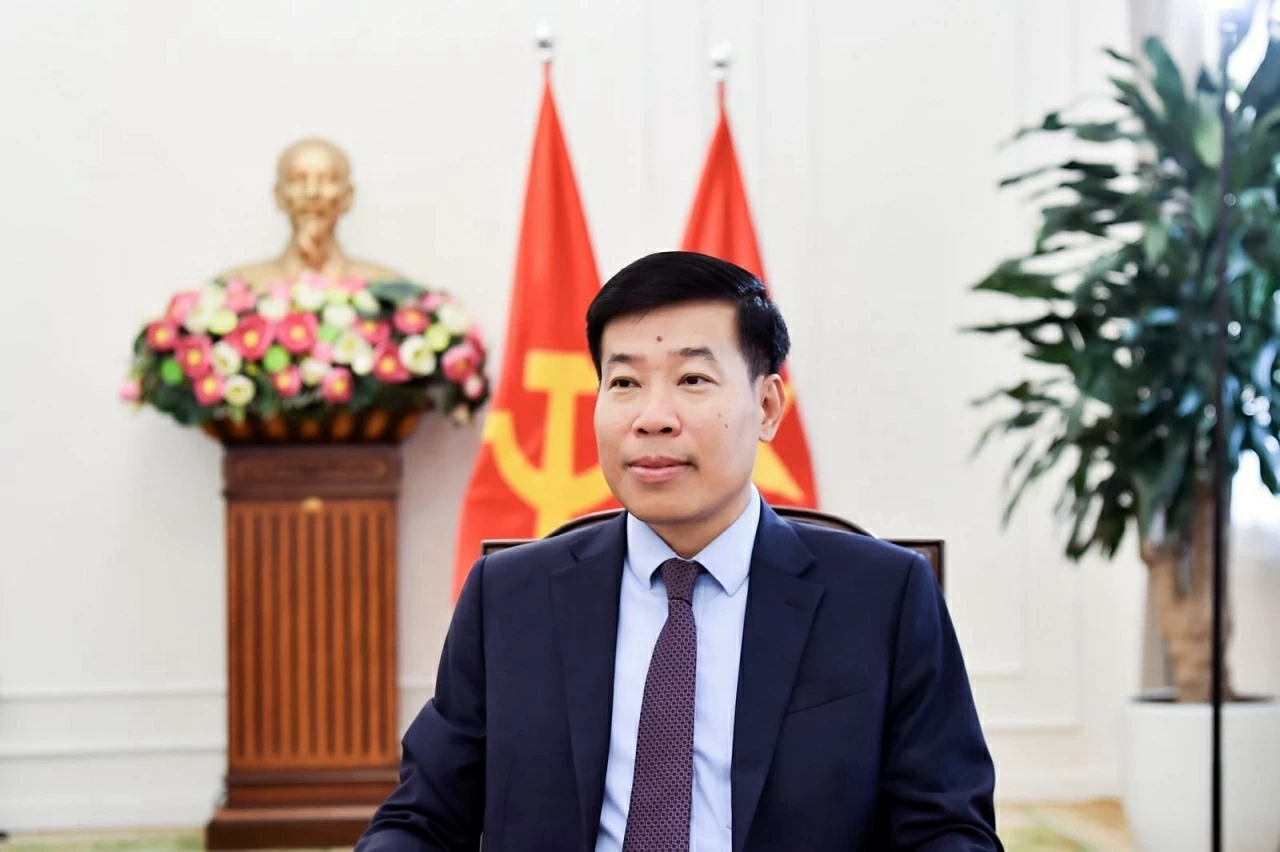 Ủy viên Trung ương Đảng, Thứ trưởng Ngoại giao Nguyễn Mạnh Cường nhấn mạnh, chuyến thăm Ấn Độ của Tổng Bí thư, Chủ tịch nước Tô Lâm là dịp củng cố tin cậy chính trị và tạo động lực mới cho quan hệ song phương. (Nguồn: Thành Long)