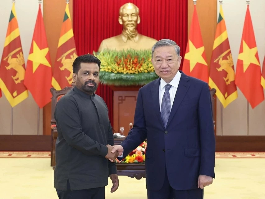 Tổng Bí thư, Chủ tịch nước Tô Lâm và Tổng thống Sri Lanka Anura Kumara Dissanayake  ẢNH: TTXVN