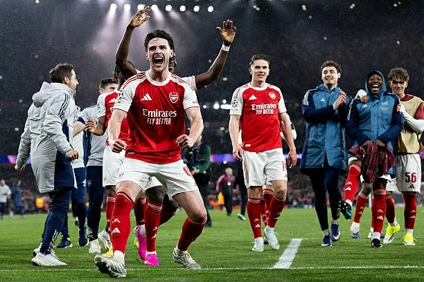 Phản ứng bất ngờ của Declan Rice khi cùng Arsenal vào trận chung kết Champions League lịch sử