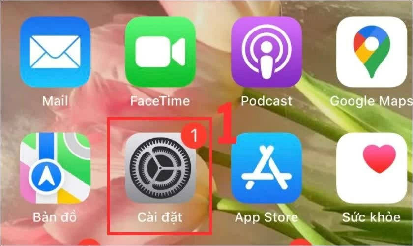 Mở ứng dụng “Cài đặt” trên iPhone hoặc iPad của bạn.