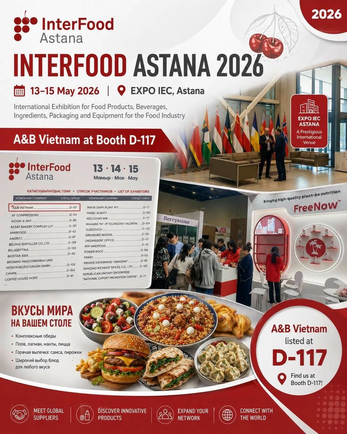Hàng Việt Nam quảng bá tại InterFood Astana 2026 Hàng Việt Nam quảng bá tại InterFood Astana 2026