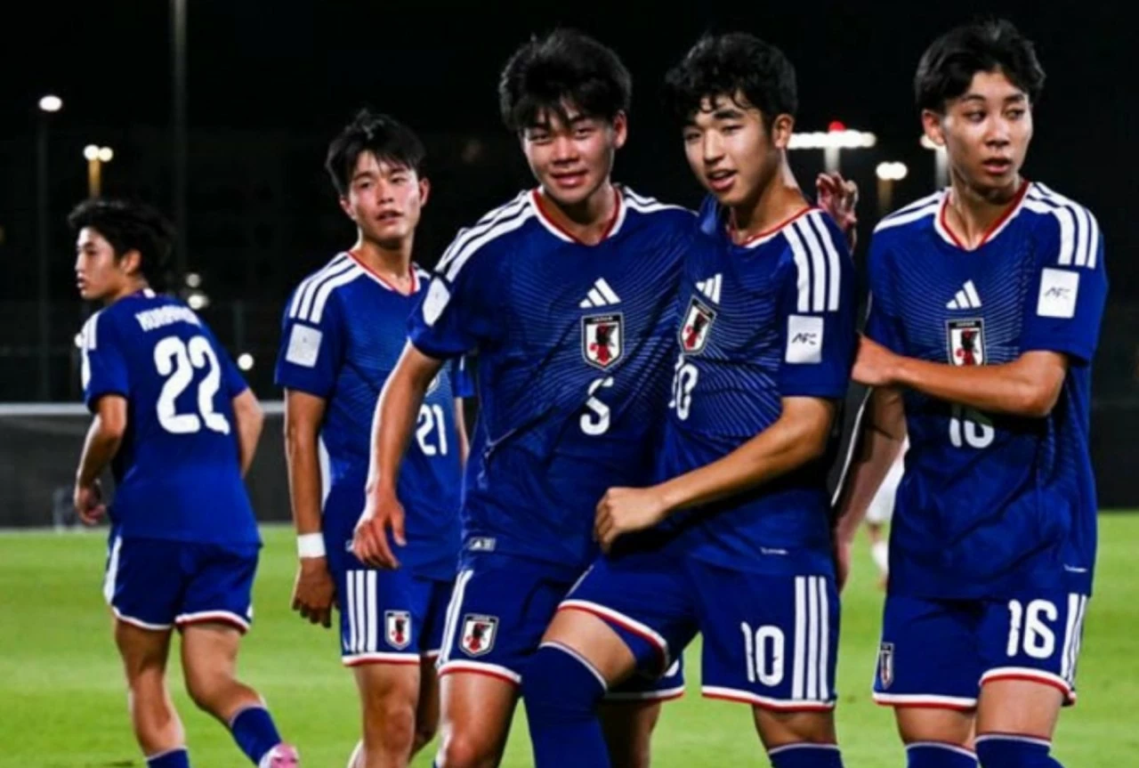 U17 Nhật Bản giành vé vào bán kết bằng chiến thắng ấn tượng nhất ở tứ kết. (Nguồn: AFC)