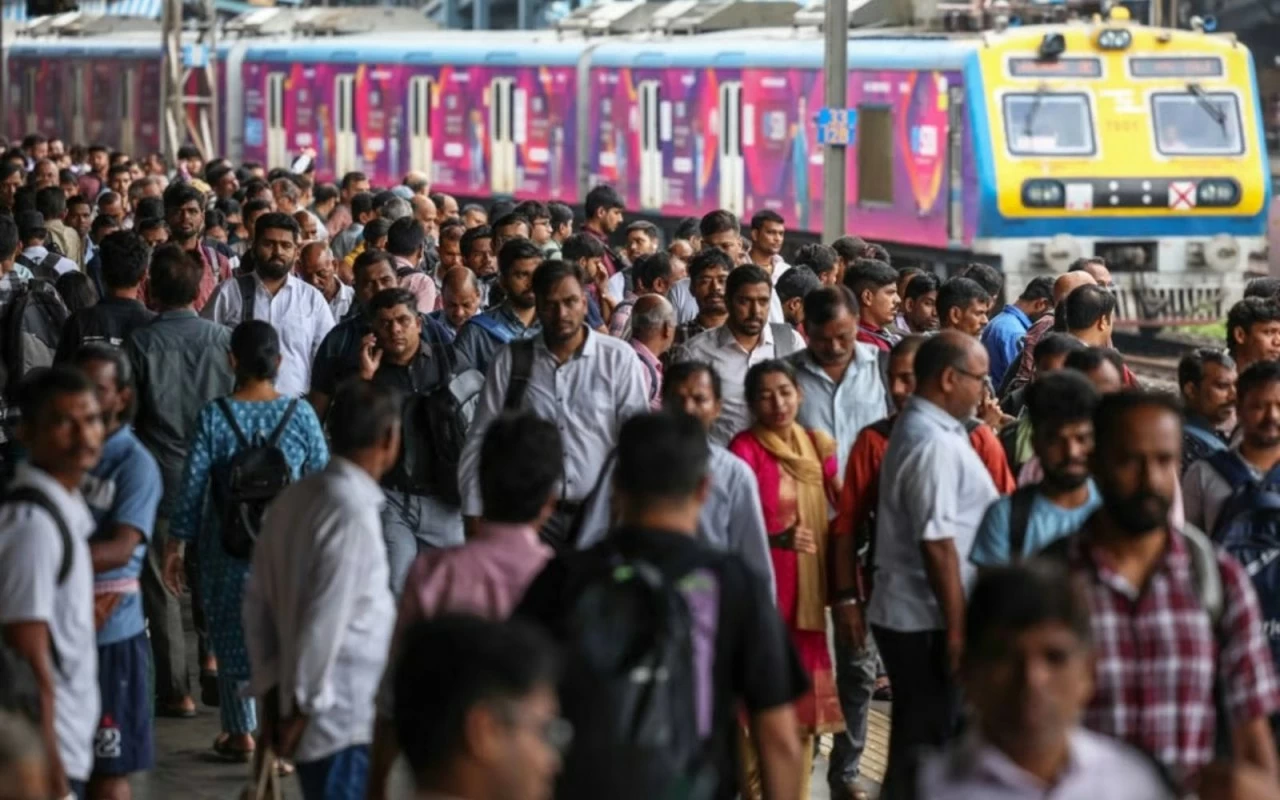 Khung cảnh đông đúc tại ga tàu Mumbai phản ánh bài toán dân số của Ấn Độ. (Nguồn: FMT)