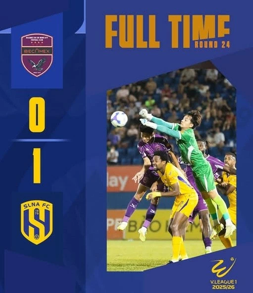 V-League vòng 24: CLB Hà Nội xếp thứ ba, Sông Lam Nghệ An trụ hạng