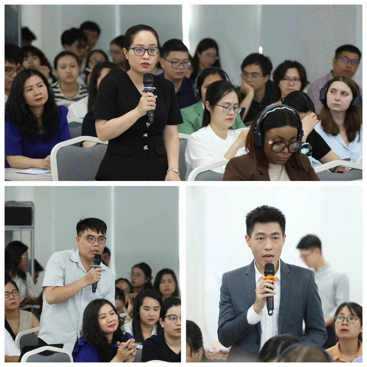 Các phóng viên đặt câu hỏi tại buổi họp báo. (Ảnh: Thành Long) Các phóng viên đặt câu hỏi tại buổi họp báo. (Ảnh: Thành Long)