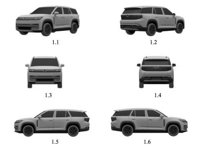 Mẫu SUV thứ 2 có phần đuôi xe thiết kế giống VF 8 vừa ra mắt.